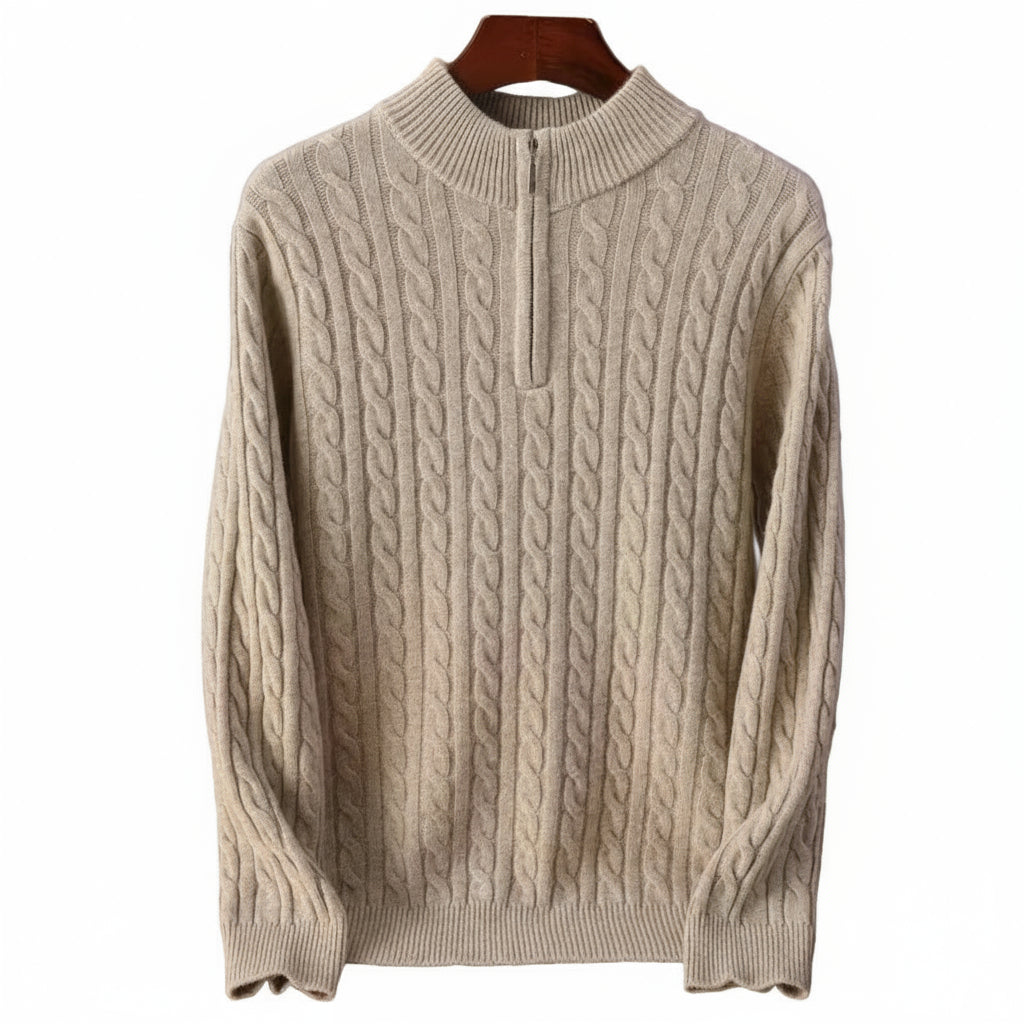 Loose Thickened Cashmere Sweater Crew Neck Pullover Knittedwear for Middle-Aged Men Autumn Winter Sporty Style Casual Wear