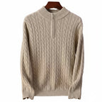 Loose Thickened Cashmere Sweater Crew Neck Pullover Knittedwear for Middle-Aged Men Autumn Winter Sporty Style Casual Wear