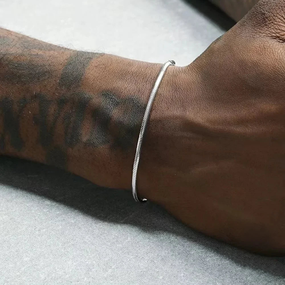 925 Sterling Silver 3Mm Snake Chain Bracelet for Men Women Punk Hip Hop Bracelet Fashion Party Jewelry Wholesale 16-23Cm