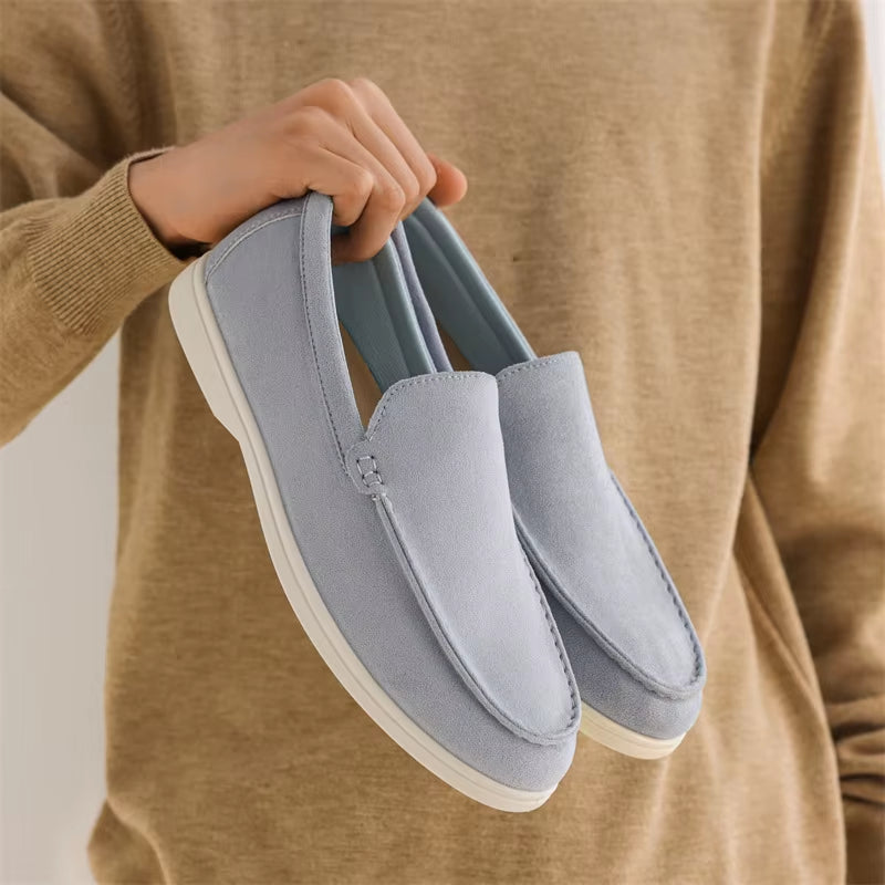 Men'S Casual Shoes Suede Leather Loafers Classic British Style Men Shoes Lightweight Soft Moccasins Male Slip on Driving Flats