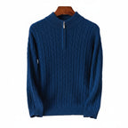 Loose Thickened Cashmere Sweater Crew Neck Pullover Knittedwear for Middle-Aged Men Autumn Winter Sporty Style Casual Wear