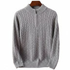 Loose Thickened Cashmere Sweater Crew Neck Pullover Knittedwear for Middle-Aged Men Autumn Winter Sporty Style Casual Wear